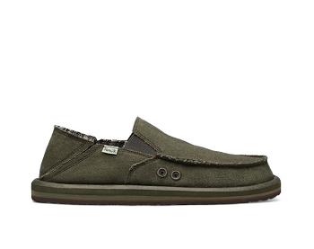 Sanuk Vagabond Soft Top Hemp Collapsible Heel Skor Herr Olivgröna | Sverige 410LIS